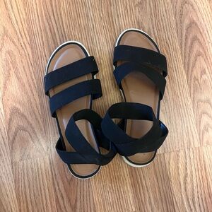 a new day Black Strappy Sandals